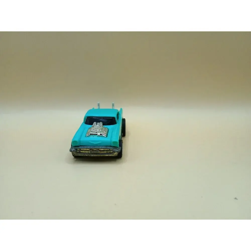 HOT WHEEL Vintage 57 Chevy Wind Aqua Goodyear Champion Power Command 3”